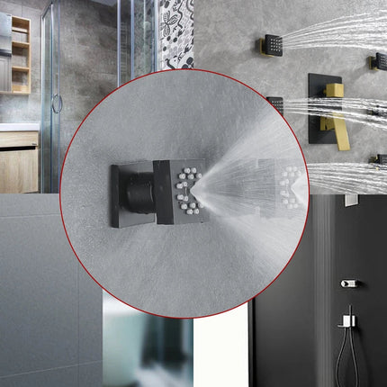 Adjustable Brass Bathroom Sprayer Jet Shower - Dual Function,