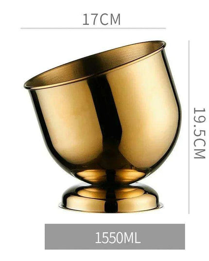 Majestic Deer Head Ice Bucket: Luxurious European Charm in Dual-Tone Design