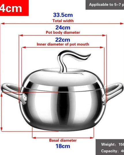 German SSGP316 Stainless Steel Double Ear Soup Pot - Exceptional Quality & Fast Shipping