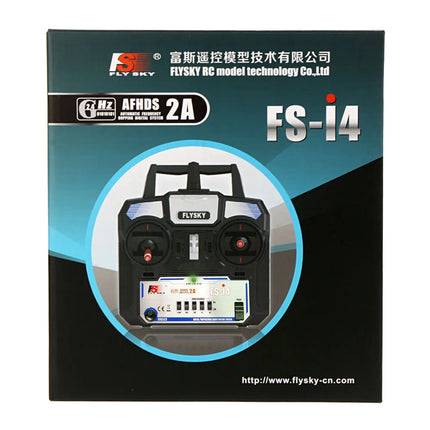 Flysky FS-i4 2.4GHz 4CH Radio Transmitter with FS-A6 Receiver for RC A