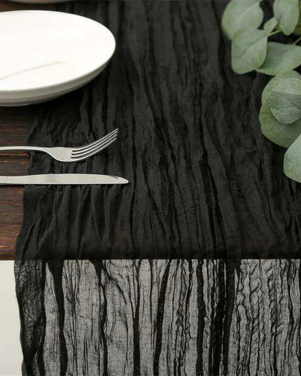 Charming Rustic Cotton Cheesecloth Table Runner Collection - Set of 10