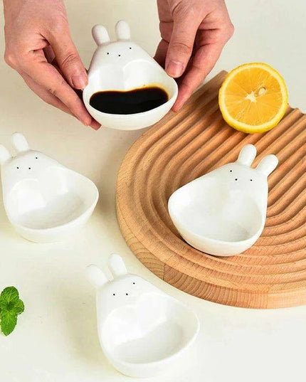 Whimsical Rabbit-Handled Ceramic Dipping Bowl - Enhance Your Culinary Presentation