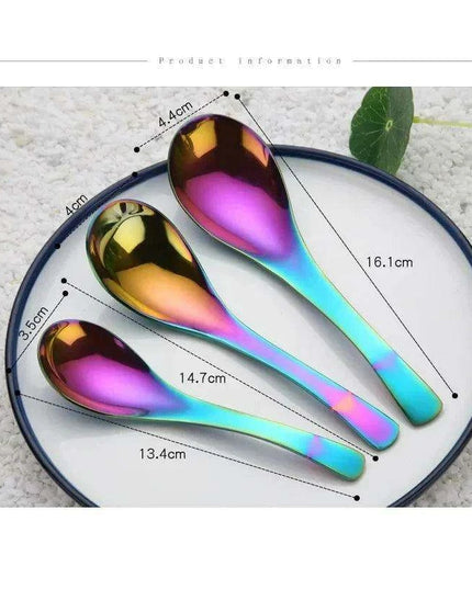 Elegant Multifunctional Japanese Stainless Steel Spoon for Soups, Desserts, and Beverages