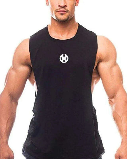 Bodybuilding Muscle Vest for Men - 3D Printed Workout Tank Top with Low Cut Armholes