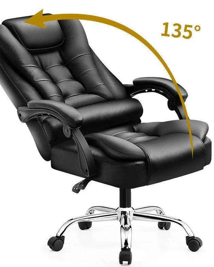 Premium Comfort Leather Massage Swivel Recliner for Enhanced Workspace Relaxation