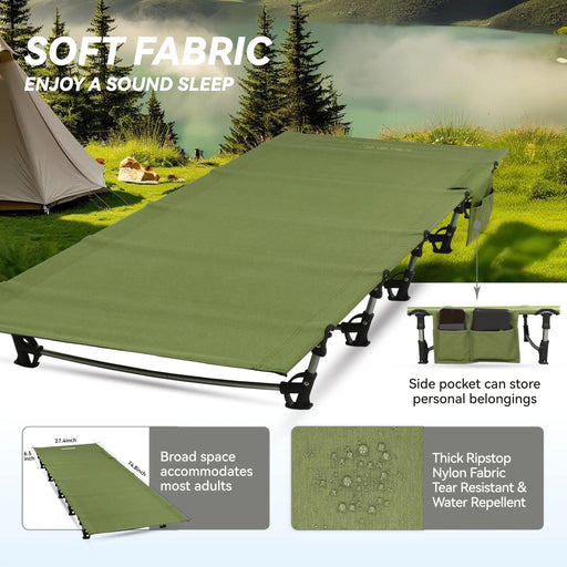 Lightweight Portable Folding Camping Cot Bed for Outdoor Adventures