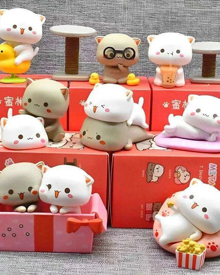 Kawaii Mitao Cat Series 2 Surprise Blind Box Figures - Adorable Lucky Cat Collectibles for Home Decor and Gifting