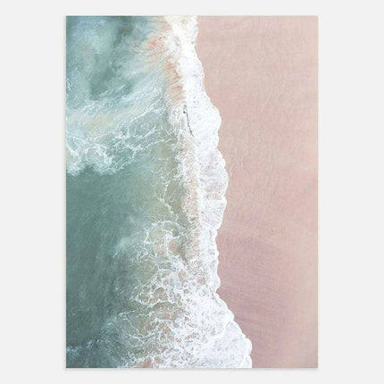Tropical Bliss: Pink Sands & Palms Wall Art Print