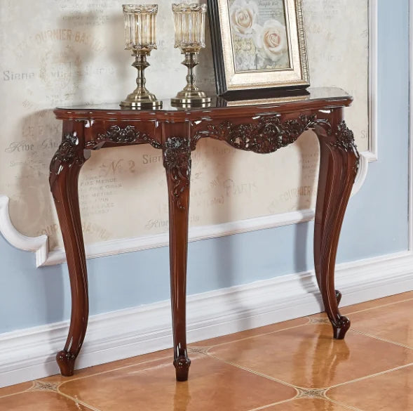 Retro Vintage Console Table - Simple Long Side Table for Living Room Entrance
