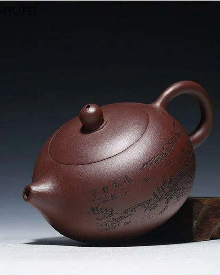 Handcrafted Yixing Purple Clay Teapot for Traditional Kung Fu Tea Ceremony