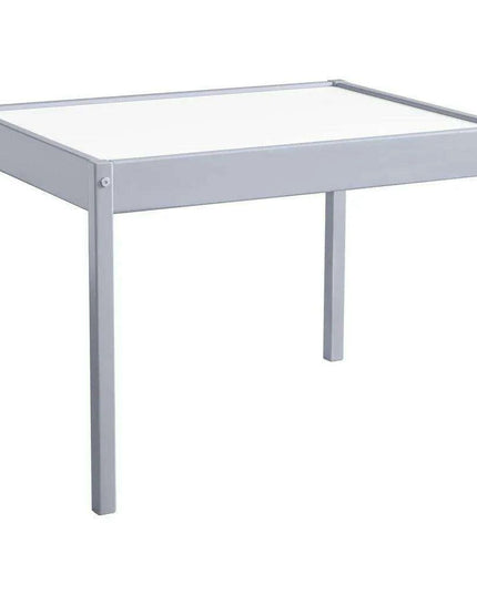 Stylish Gray and White Children’s Table and Chair Set - Perfect for Homeschooling Environments