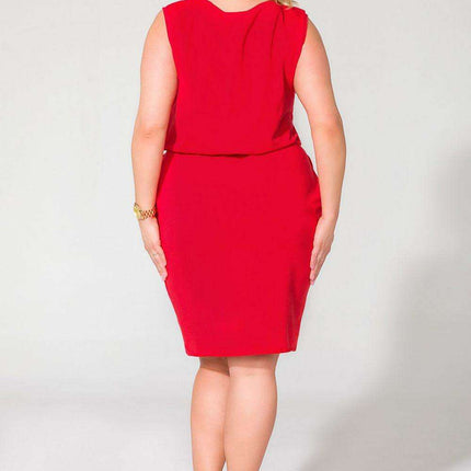 Sculpted Elegance Knit Day Dress with Stylish Pockets and Flattering Fit - Très Elite