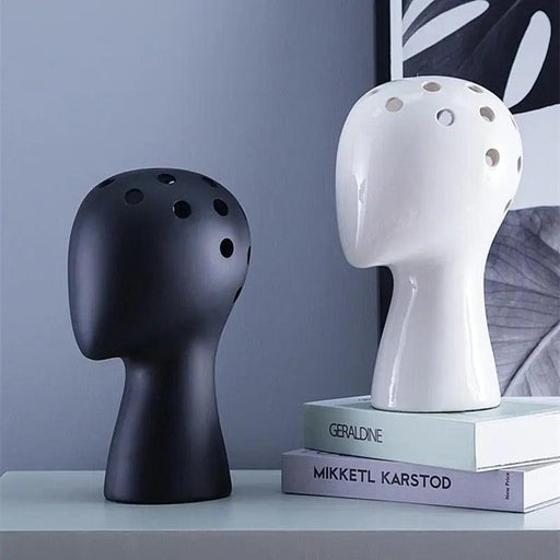 Sculptural Ceramic Head Planter: Elegant Home Accent for Contemporary Decor - Très Elite
