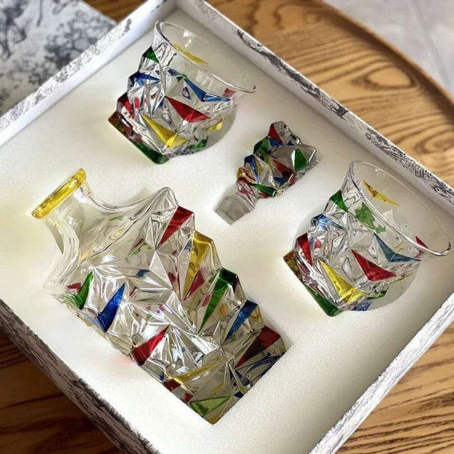 Luxurious Handcrafted Crystal Drinkware Set for Wine, Coffee, and Juice - Ideal for Entertaining and Gifting