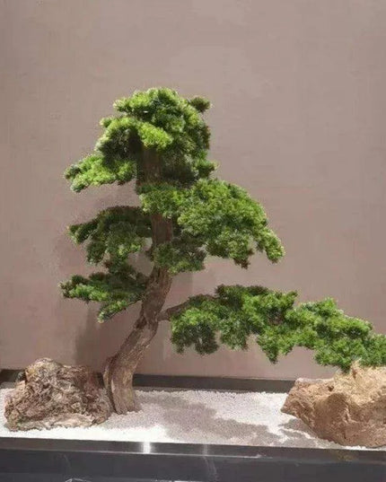 Lifelike Large Artificial Pine Bonsai Tree for Stunning Home and Garden Decor