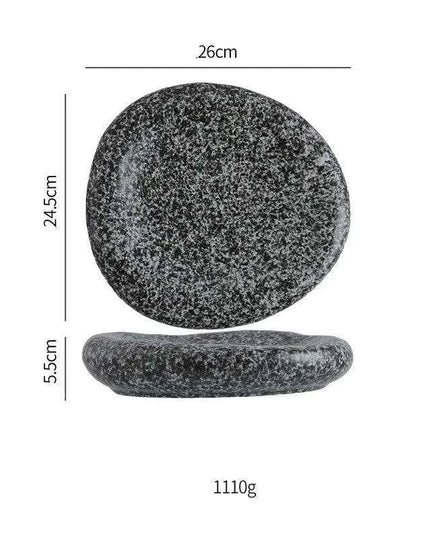 Elegant Irregular Japanese Ceramic Plate Set - Redefine Your Dining Experience