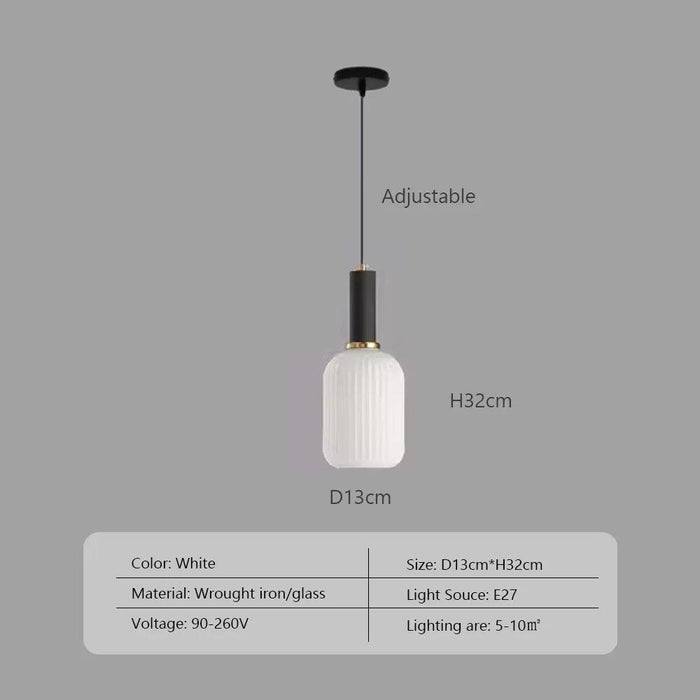 Scandinavian-Inspired Minimalist Glass LED Pendant Lights - Elegant Japanese Design for Home Interiors