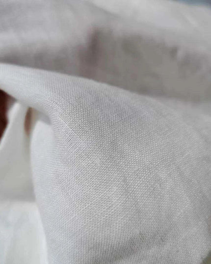 Elegant French Flax Linen Duvet Cover in Soft White