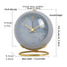 Modern Metal Frame Analog Alarm Clock with Soft Night Light – Chic Home Accent & Perfect Gift