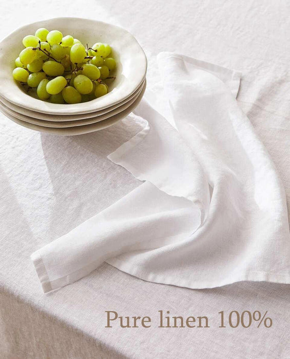 Custom Embroidered Linen Napkin Set - Luxurious Monogrammed Elegance for Any Event