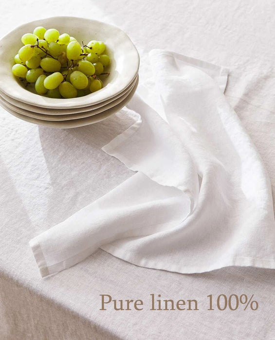 Custom Embroidered Linen Napkin Collection - Set of 6