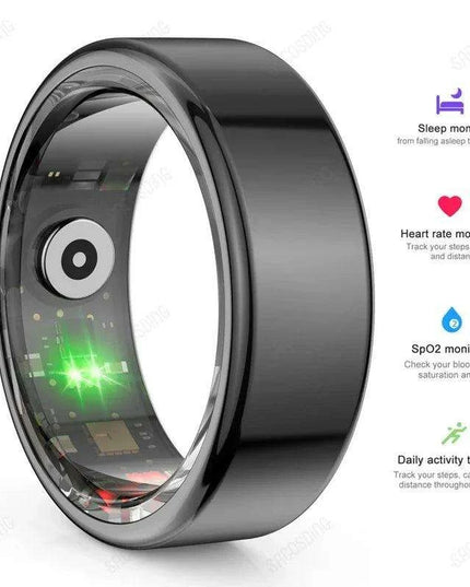 Advanced QRing Health & Fitness Monitor Ring - Comprehensive Heart Rate, Oxygen, Sleep & Activity Tracking
