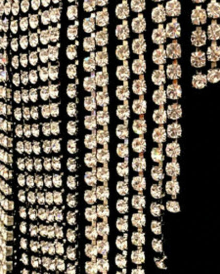 Glamorous Rhinestone Fringe Hair Accessory - Perfect for Halloween and Special Events