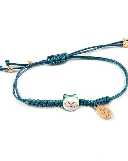 Charming Red Cord Lucky Cat Bracelet - A Thoughtful Gift for Women and Girls