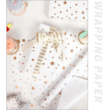 Good Lucky-Home Gold Polka Dot Metallic Wrapping Paper - Festive Desig