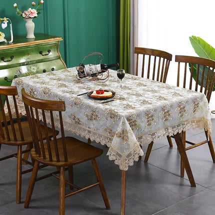 Lace Embroidery Tablecloth — Luxury Wedding & Dining Table Cover