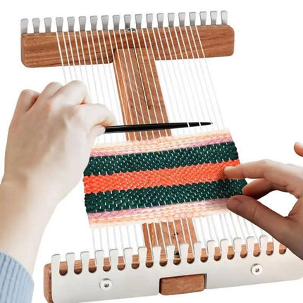 Shop1104398223 Adjustable Wood Tapestry Loom Weaving Kit with Comb