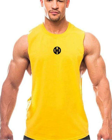 Bodybuilding Muscle Vest for Men - 3D Printed Workout Tank Top with Low Cut Armholes