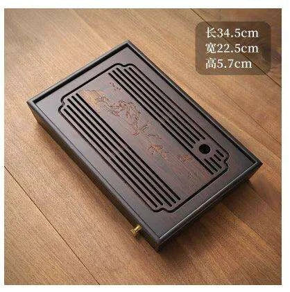 Elegant Wooden Tea Set with Nordic Coasters and Mess-Free Serving Design