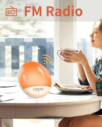Sunrise Simulation Alarm Clock with FM Radio, Natural Sounds, and Colorful Light