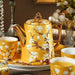 Luxurious Bone China Tea and Coffee Set with Elegant Gift Box