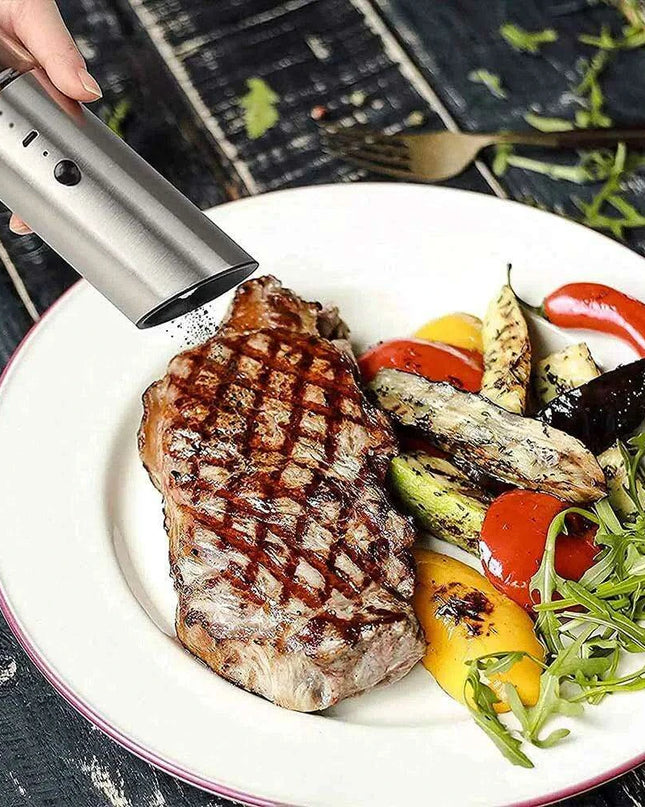 USB Rechargeable Gravity Spice Grinder Duo - Modern Salt and Pepper Mills