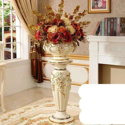 Luxurious European-Inspired Ceramic Floor Vase - Stunning Home Accent for Elegant Interiors