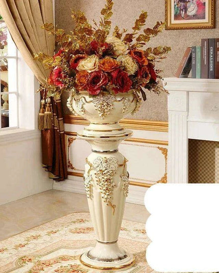 Luxurious European-Inspired Ceramic Floor Vase - Stunning Home Accent for Elegant Interiors