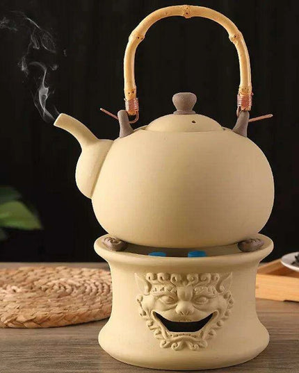Artisan Clay Tea Set with Classic Kettle and Kung Fu Teapot for Elegant Brewing