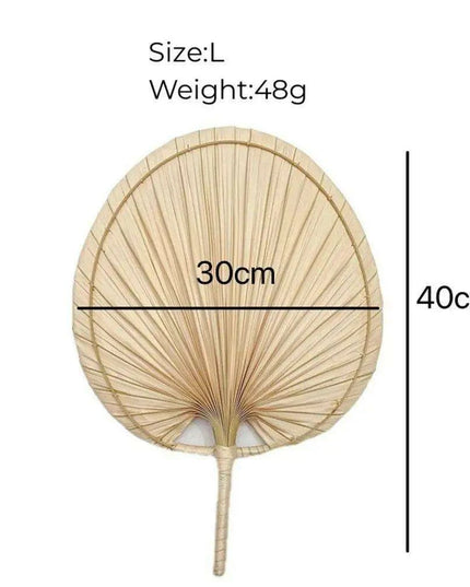 Vintage Raffia Hand Fan - Artisan Bamboo Cooling Accessory for Elegant Summer Celebrations
