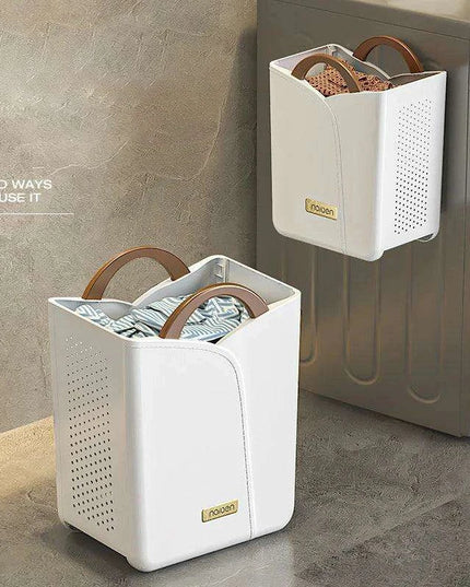 Elegant Space-Saving Laundry Basket for Convenient Organization