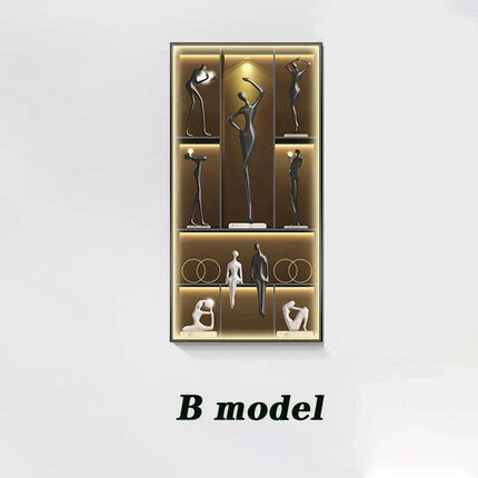 Artistic LED Wall Sconce with Remote Control - Modern Abstract Illumination for Stylish Interiors