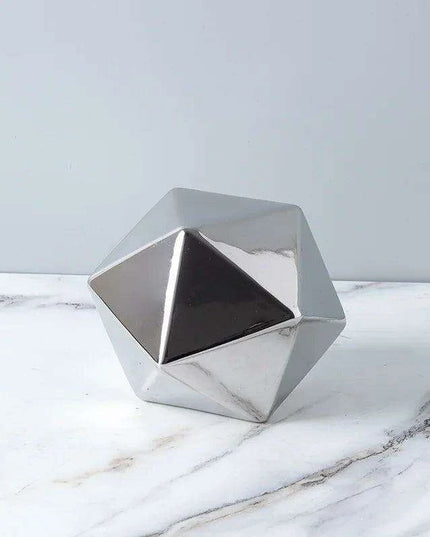 Elegant Marbled Ceramic Geometric Polyhedron Decorative Ball