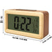 Stylish Wooden Alarm Clock with Temperature and Calendar - Ideal Decorative Gift for Home or Office