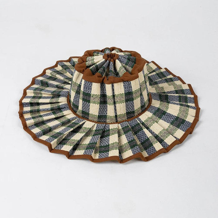 Chic and Practical Foldable Straw Sun Hat with Stylish Belt - Large Brim UV Protection for Outdoor Adventures