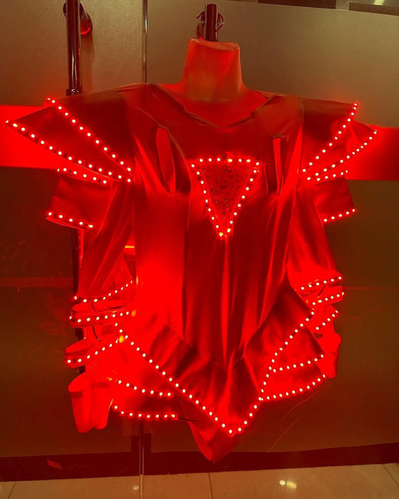 Dazzling LED Nightclub Rhinestone Jumpsuit for Women
