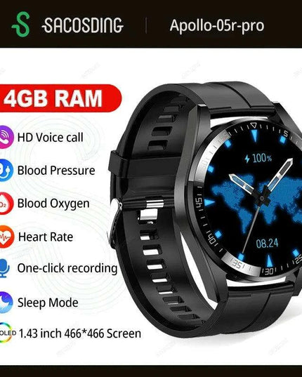 Advanced AMOLED Smartwatch with Bluetooth Calling, Health Tracking, and Multi-Sport Modes for iOS & Android