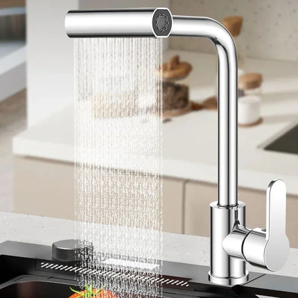 Stainless Steel Kitchen Faucet with 360° Rotating Spray Head