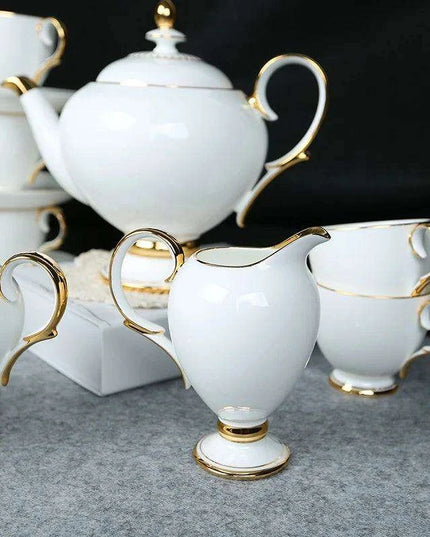 Sophisticated 15-Piece European Bone China Tea and Coffee Service Set