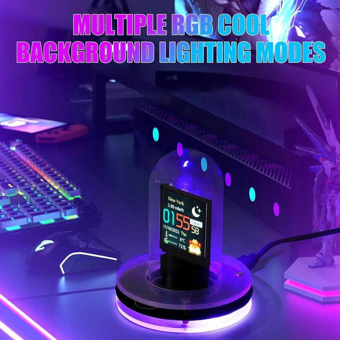 Nixie Tube Alarm Clock with RGB Lights, WIFI Weather Station, and Bitcoin Price Display